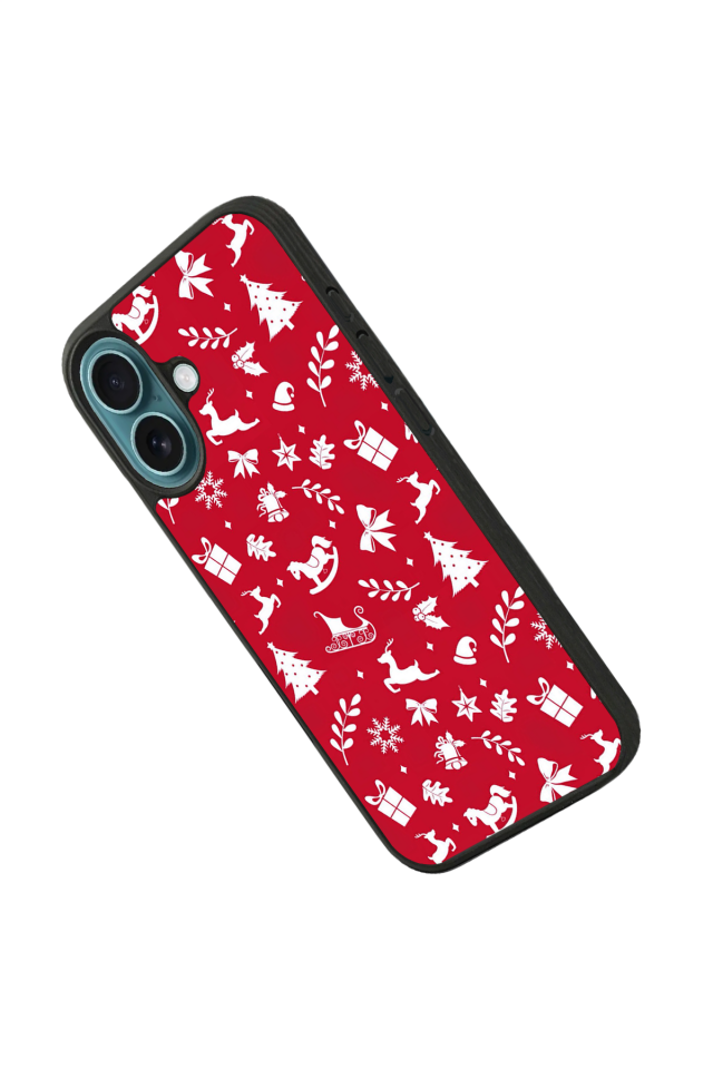 iPhone 16 Uyumlu Yilbasi Christmas Tasarımlı Glossy Premium Kılıf