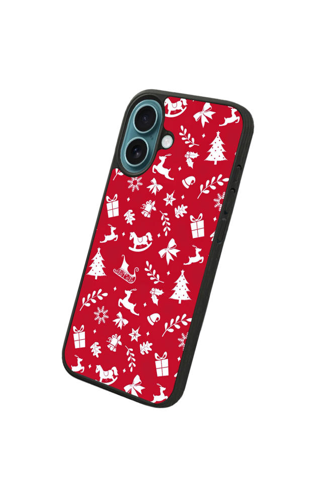 iPhone 16 Uyumlu Yilbasi Christmas Tasarımlı Glossy Premium Kılıf