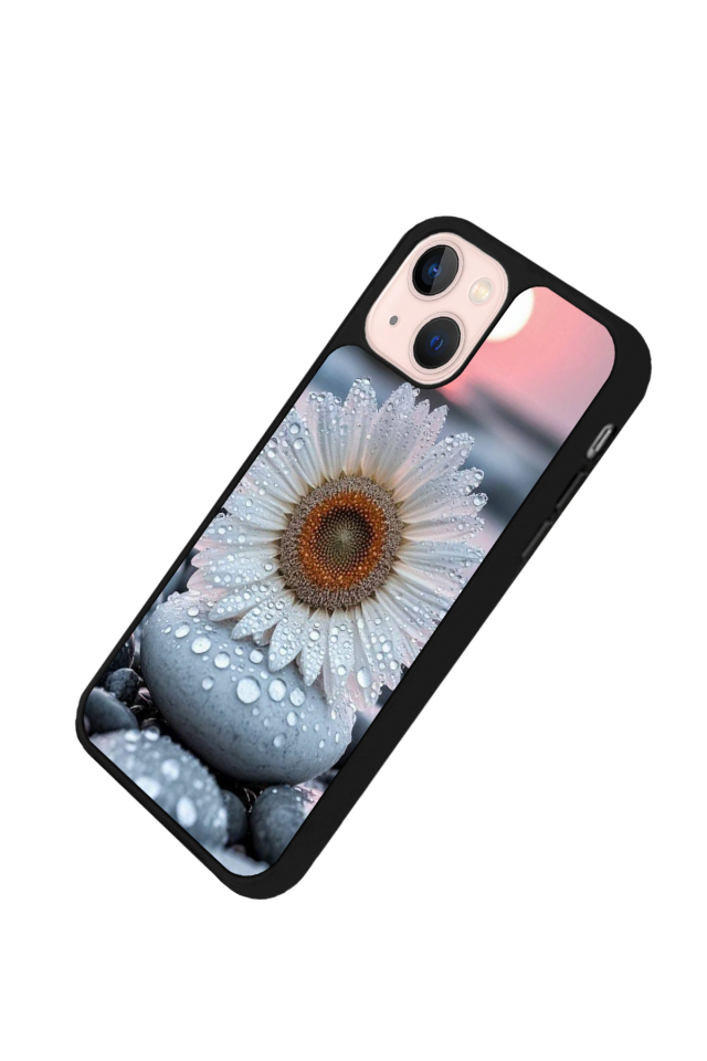 iPhone 13 Mini Uyumlu Cicek Tasarımlı Glossy Premium Kılıf
