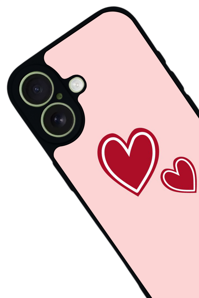 iPhone 17 Uyumlu Kalp Love Tasarımlı Glossy Premium Kılıf