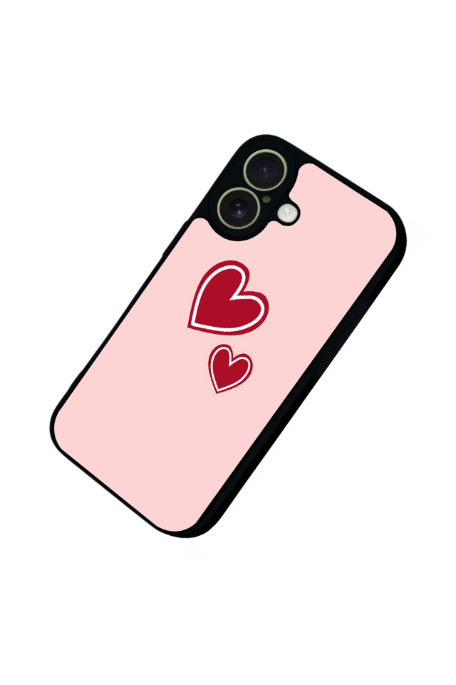 iPhone 17 Uyumlu Kalp Love Tasarımlı Glossy Premium Kılıf