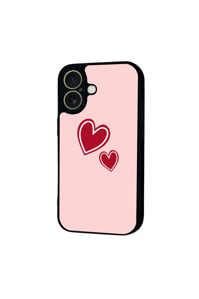 iPhone 17 Uyumlu Kalp Love Tasarımlı Glossy Premium Kılıf