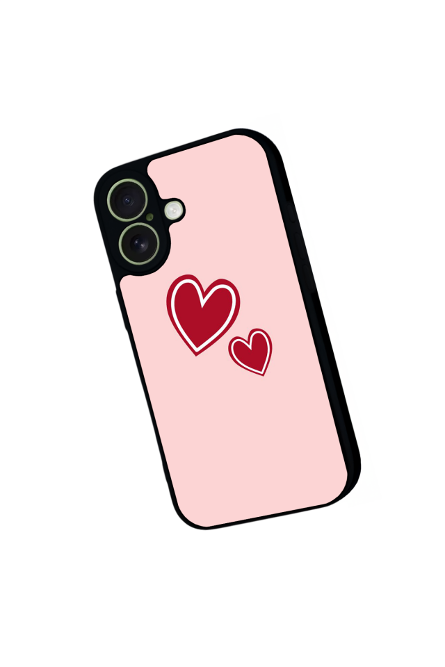 iPhone 17 Uyumlu Kalp Love Tasarımlı Glossy Premium Kılıf