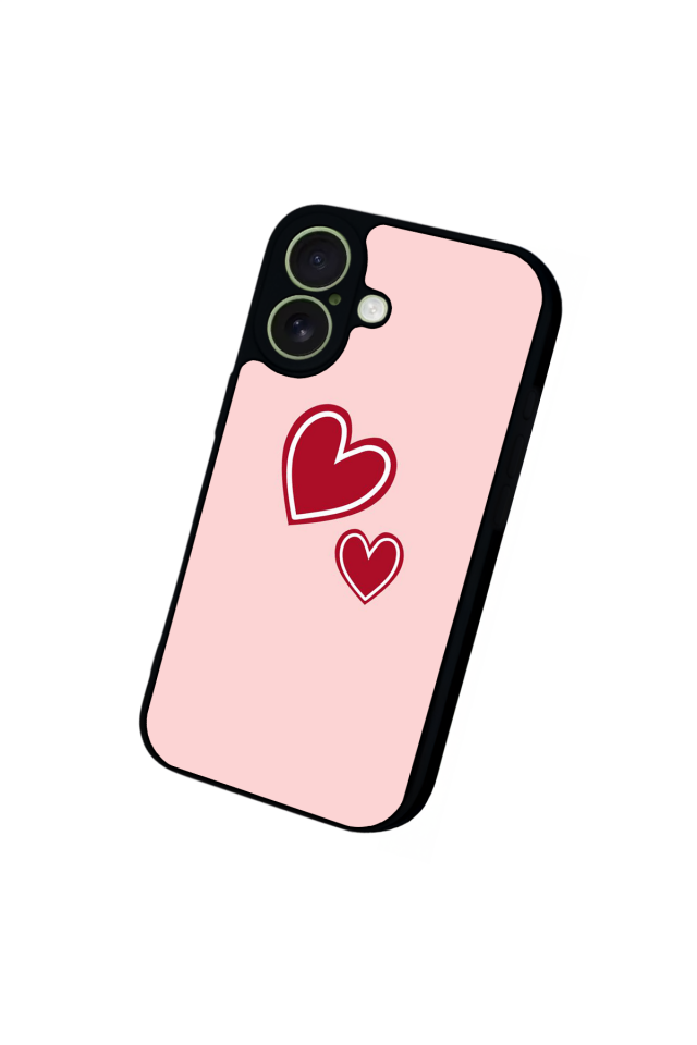 iPhone 17 Uyumlu Kalp Love Tasarımlı Glossy Premium Kılıf