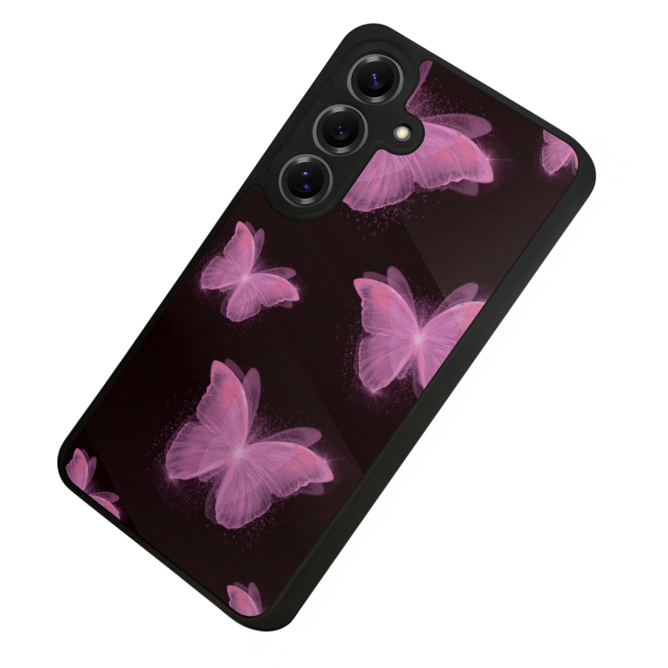 Samsung Galaxy S25 Uyumlu Kelebek Tasarımlı Glossy Premium Kılıf