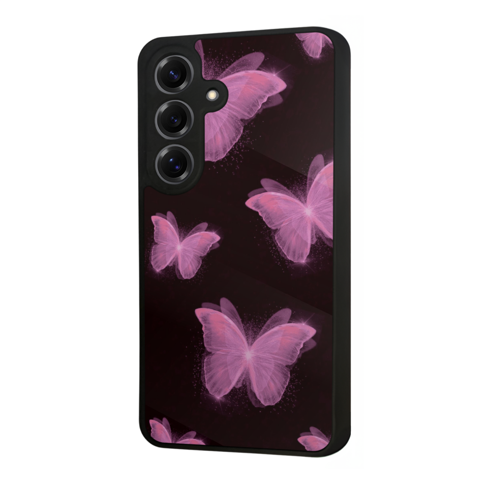 Samsung Galaxy S25 Uyumlu Kelebek Tasarımlı Glossy Premium Kılıf