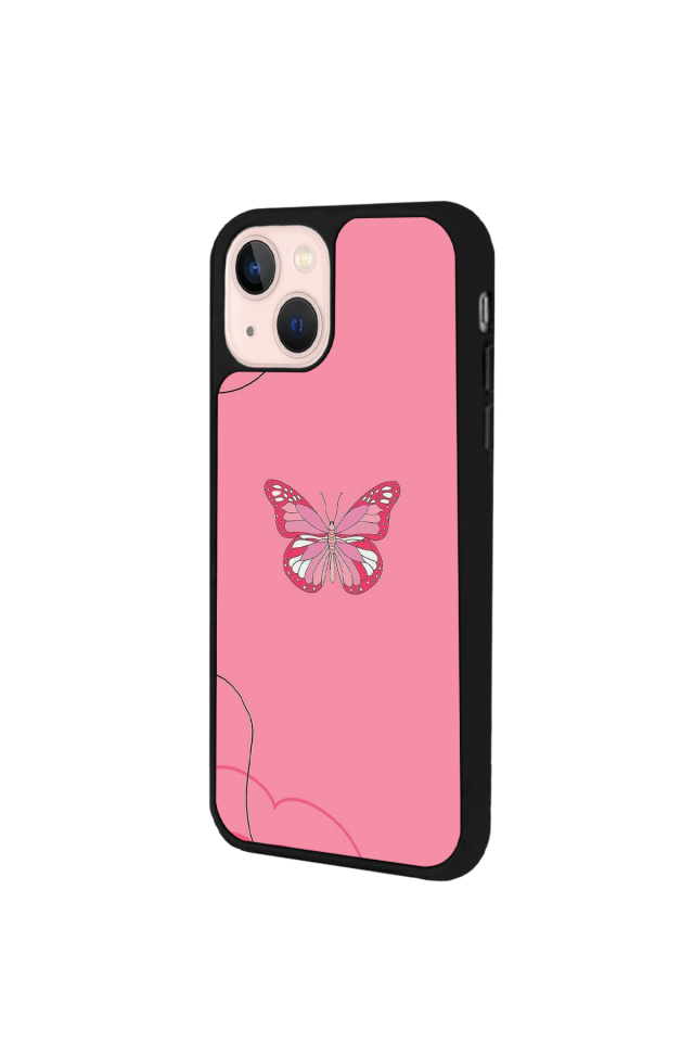 iPhone 15 Plus Uyumlu Kelebek Tasarımlı Glossy Premium Kılıf