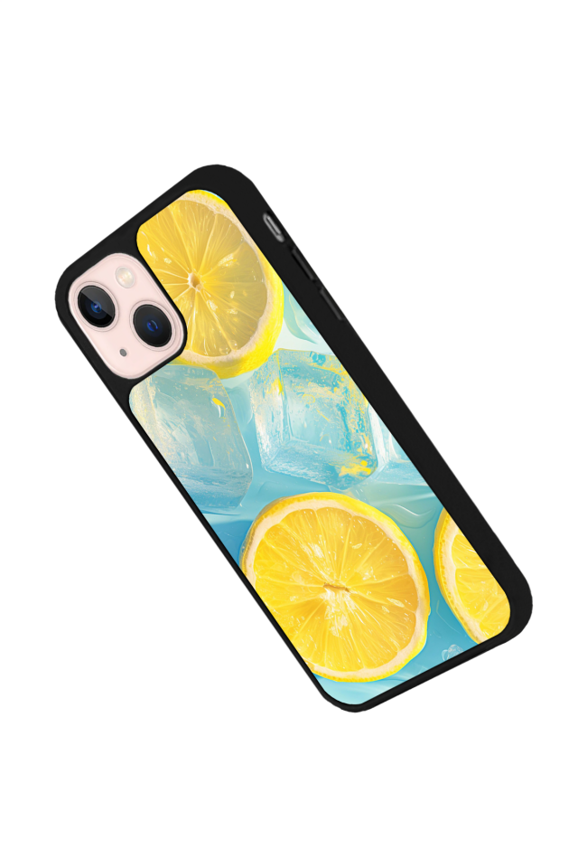 iPhone 15 Uyumlu Limon Tasarımlı Glossy Premium Kılıf