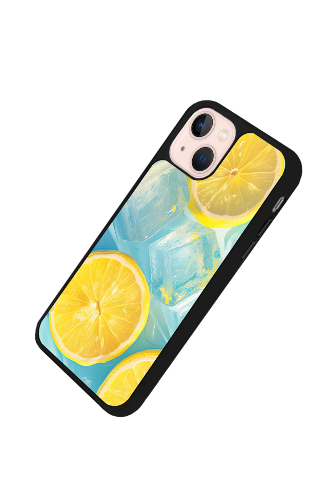 iPhone 15 Uyumlu Limon Tasarımlı Glossy Premium Kılıf