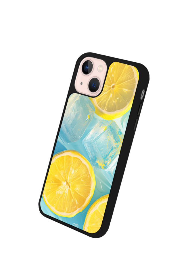 iPhone 15 Uyumlu Limon Tasarımlı Glossy Premium Kılıf