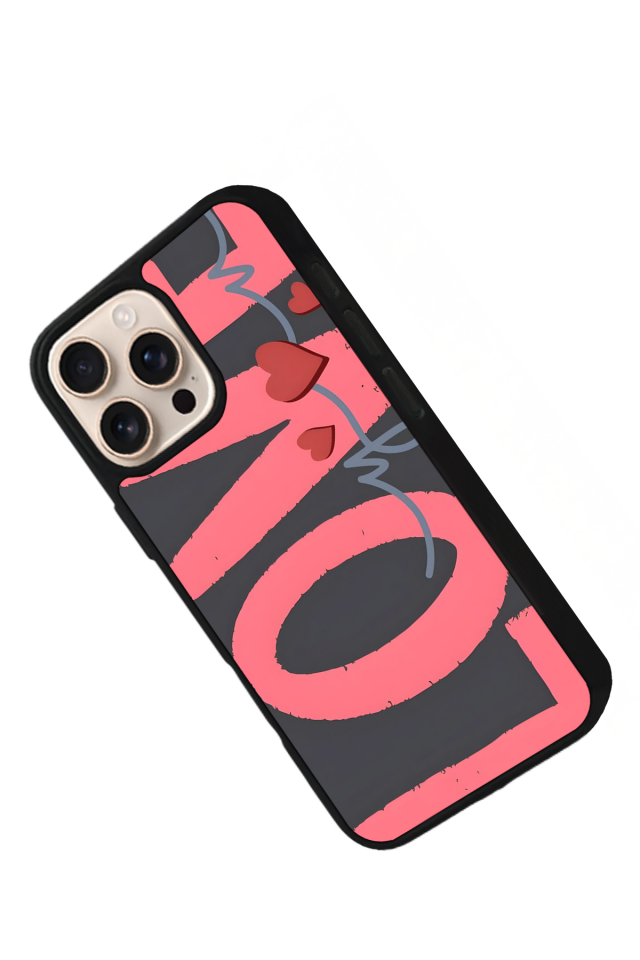 iPhone 14 Pro Uyumlu Love Tasarımlı Glossy Premium Kılıf
