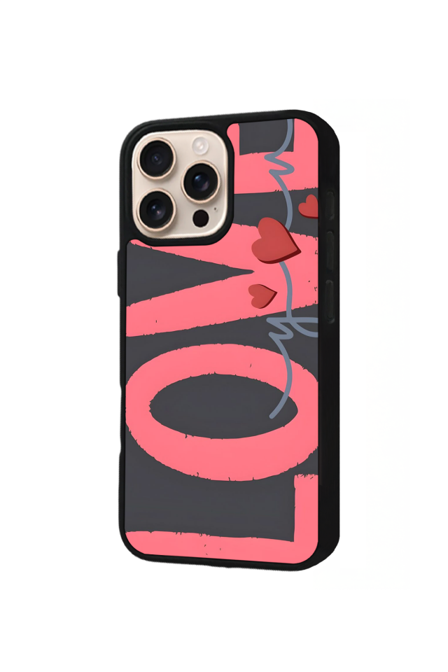iPhone 14 Pro Uyumlu Love Tasarımlı Glossy Premium Kılıf