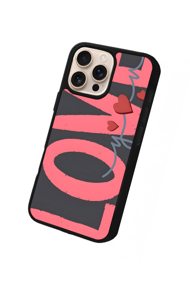 iPhone 14 Pro Uyumlu Love Tasarımlı Glossy Premium Kılıf