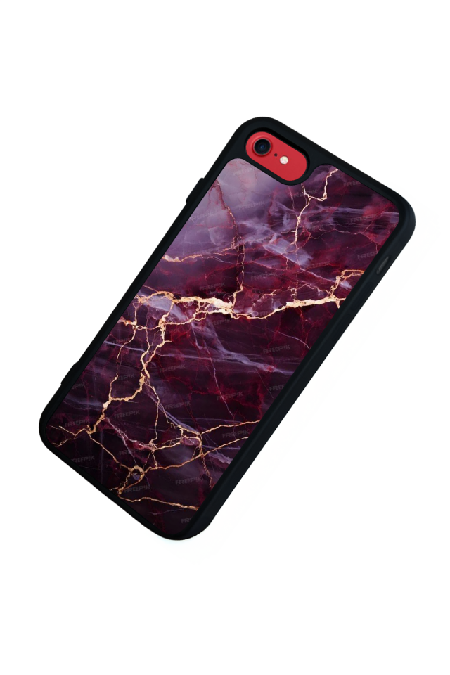 iPhone 7 Uyumlu Mermer Marble Tasarımlı Glossy Premium Kılıf