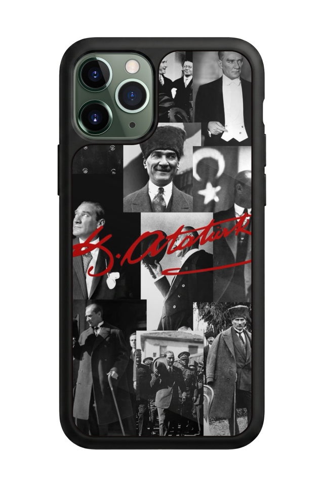 iPhone 11 Pro Max Uyumlu Mustafa Kemal Ataturk Tasarımlı Glossy Premium Kılıf
