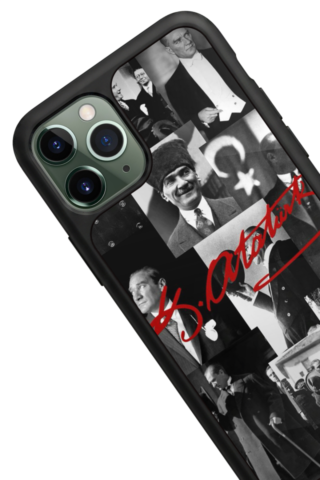 iPhone 11 Pro Max Uyumlu Mustafa Kemal Ataturk Tasarımlı Glossy Premium Kılıf