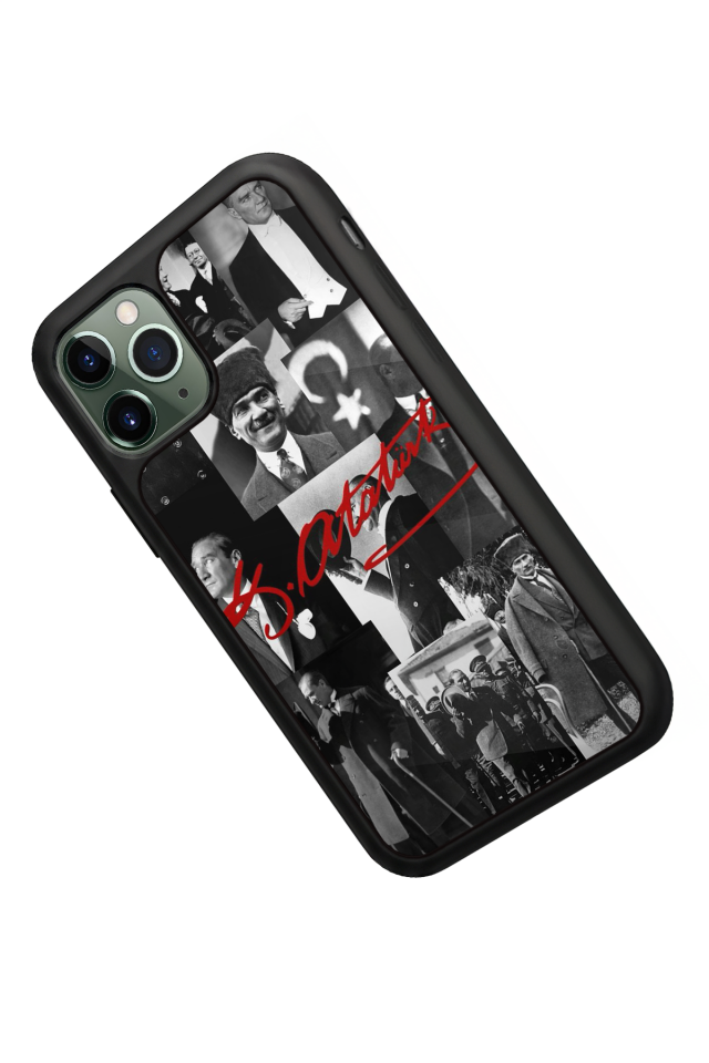 iPhone 11 Pro Max Uyumlu Mustafa Kemal Ataturk Tasarımlı Glossy Premium Kılıf