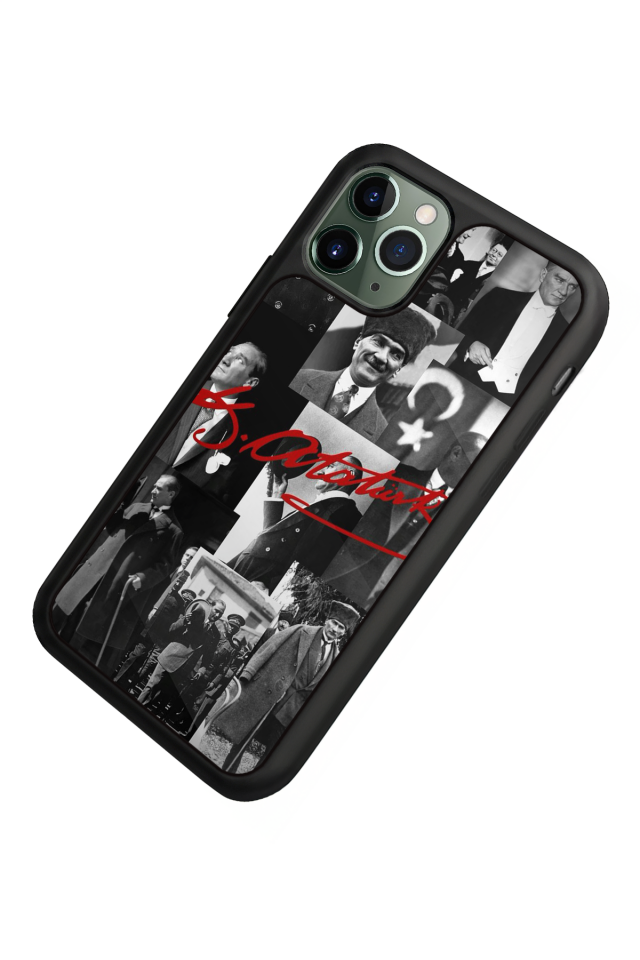 iPhone 11 Pro Max Uyumlu Mustafa Kemal Ataturk Tasarımlı Glossy Premium Kılıf