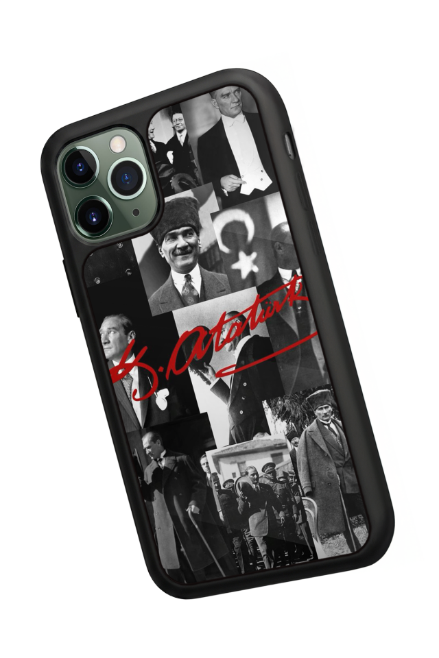iPhone 11 Pro Max Uyumlu Mustafa Kemal Ataturk Tasarımlı Glossy Premium Kılıf