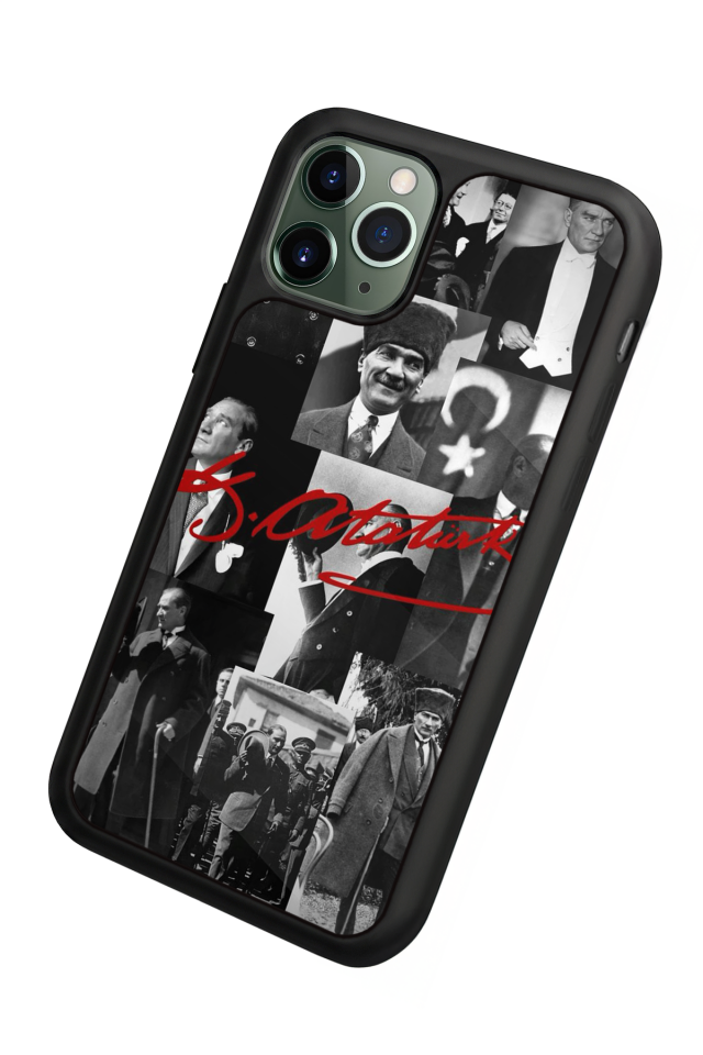 iPhone 11 Pro Max Uyumlu Mustafa Kemal Ataturk Tasarımlı Glossy Premium Kılıf