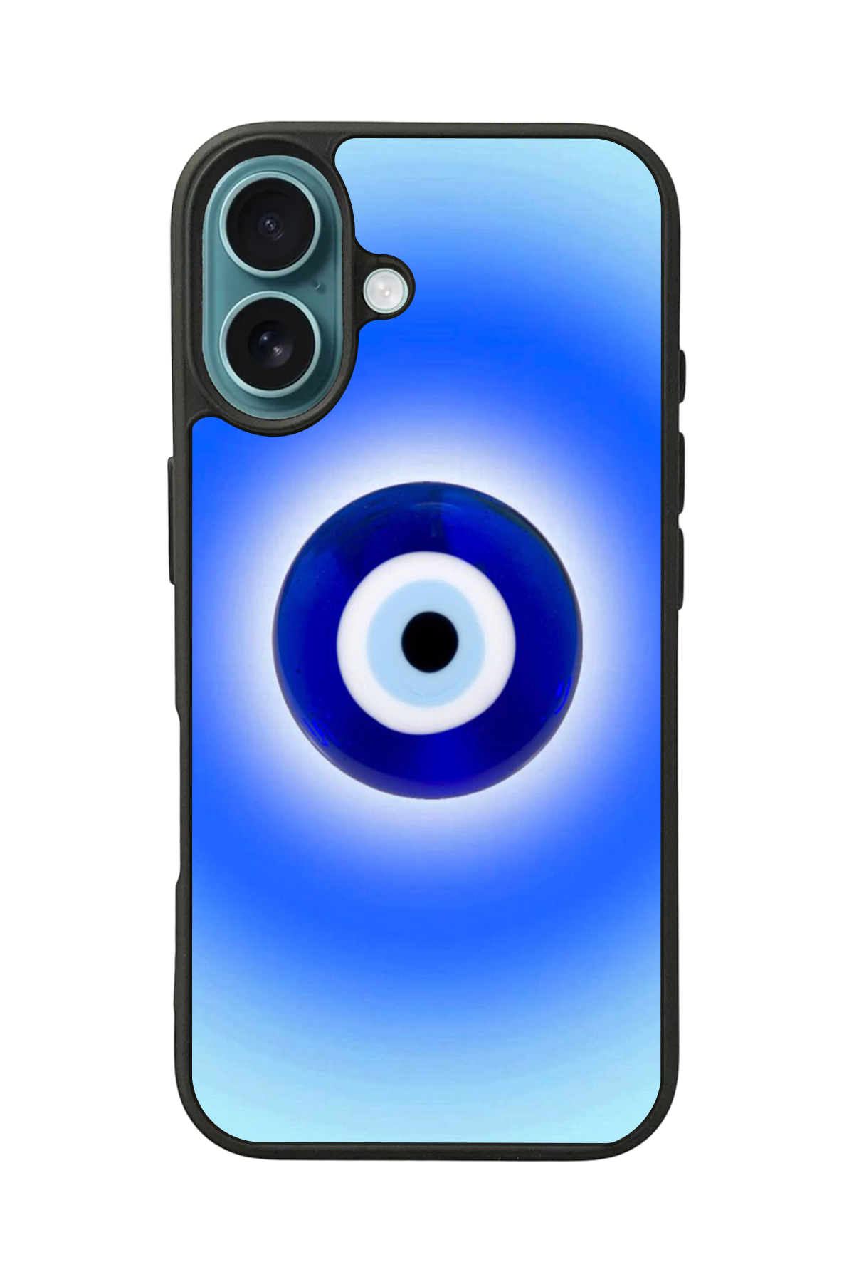 iPhone 16 Plus Uyumlu Nazar Tasarımlı Glossy Premium Kılıf
