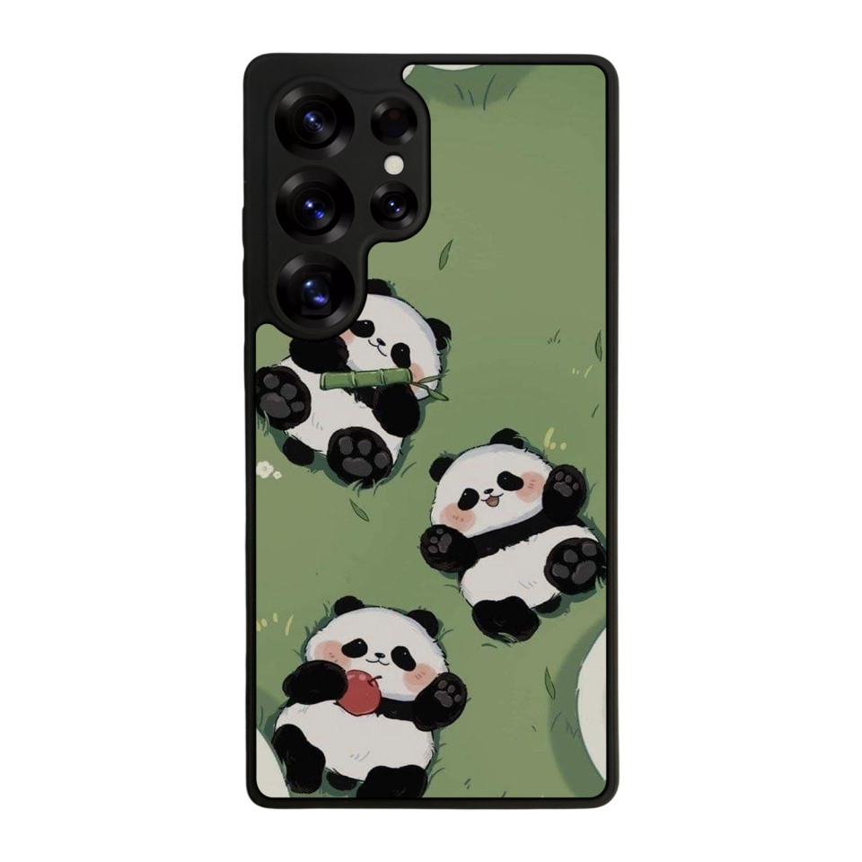 Samsung Galaxy S25 Ultra Uyumlu Panda Tasarımlı Glossy Premium Kılıf