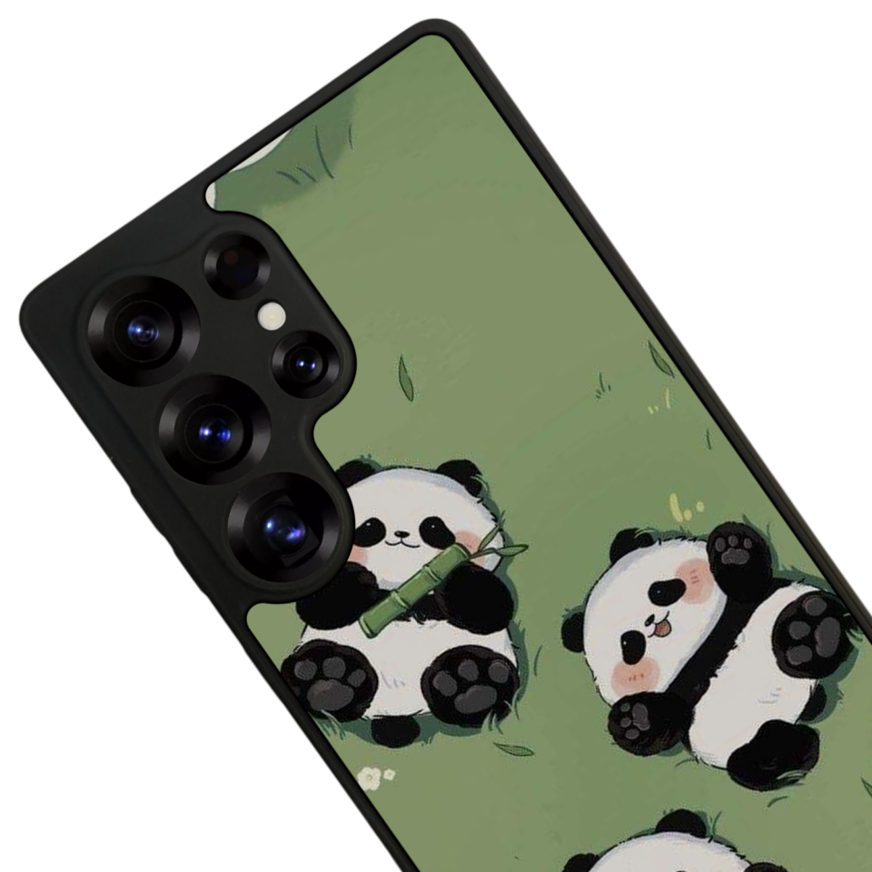 Samsung Galaxy S25 Ultra Uyumlu Panda Tasarımlı Glossy Premium Kılıf