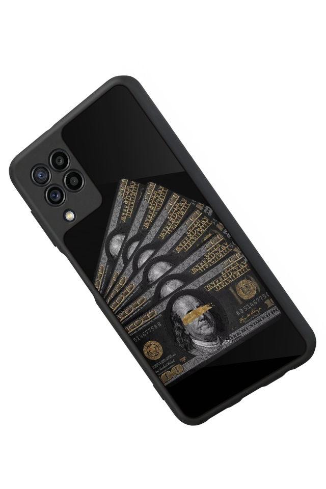 Samsung Galaxy M22 Uyumlu Para Tasarımlı Glossy Premium Kılıf