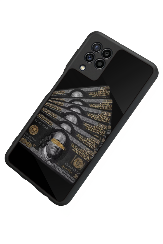 Samsung Galaxy M22 Uyumlu Para Tasarımlı Glossy Premium Kılıf