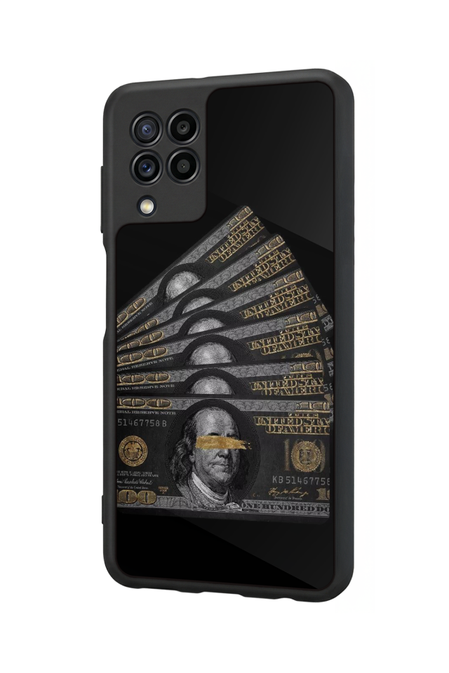 Samsung Galaxy M22 Uyumlu Para Tasarımlı Glossy Premium Kılıf