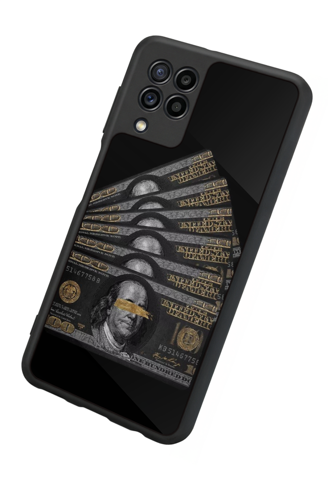 Samsung Galaxy M22 Uyumlu Para Tasarımlı Glossy Premium Kılıf