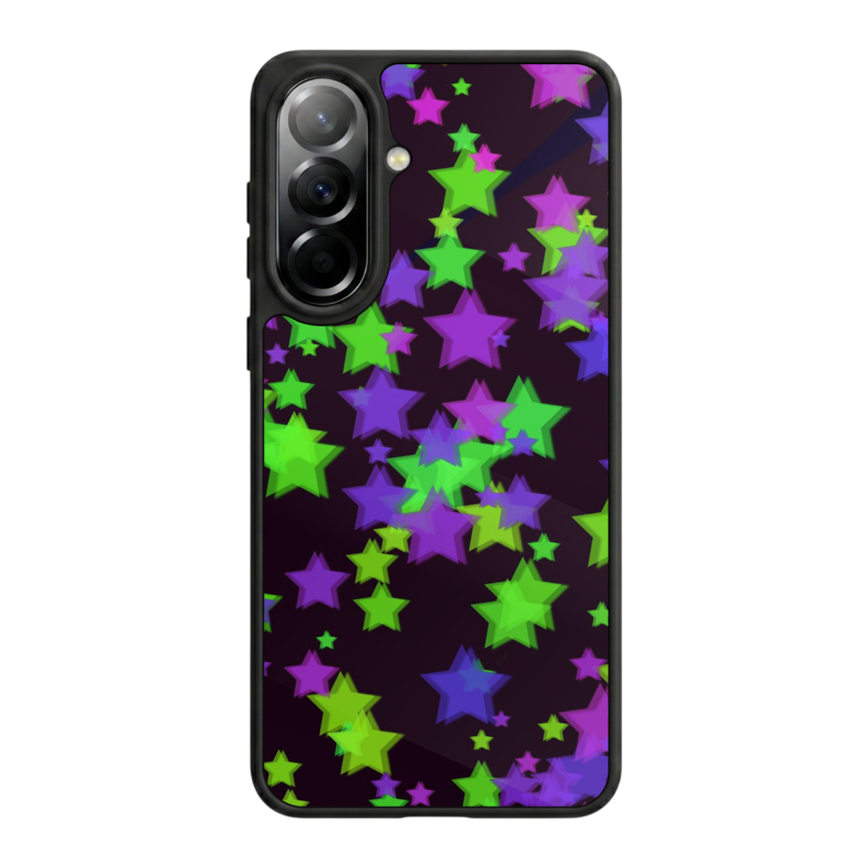 Samsung Galaxy A37 Uyumlu Retro Yildizlar Tasarımlı Glossy Premium Kılıf