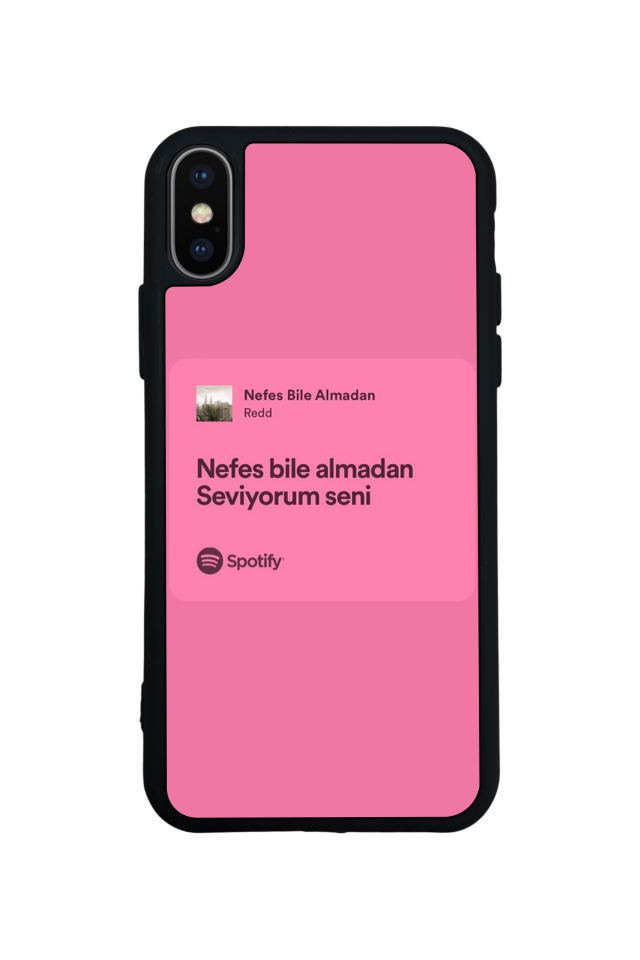 iPhone XS Max Uyumlu Sarki Sozleri Tasarımlı Glossy Premium Kılıf