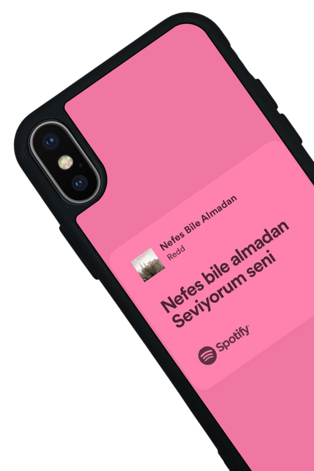 iPhone XS Max Uyumlu Sarki Sozleri Tasarımlı Glossy Premium Kılıf