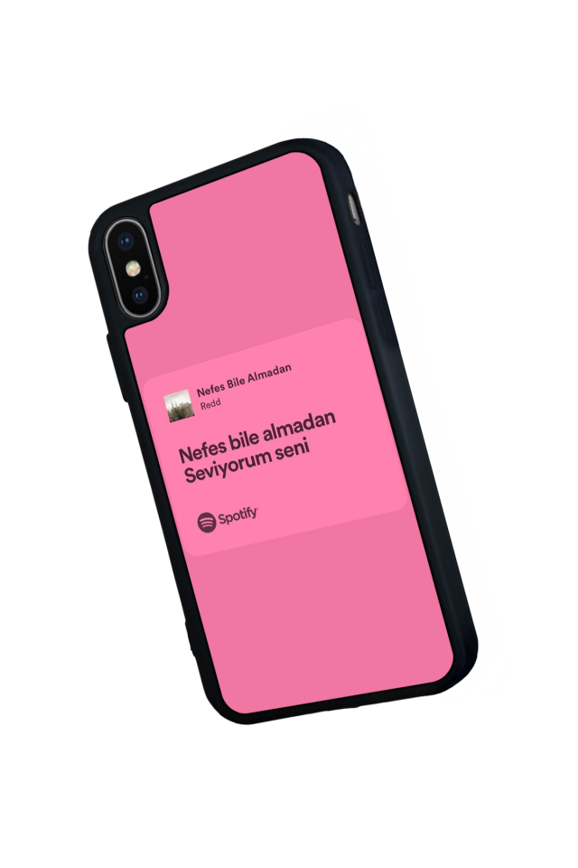 iPhone XS Max Uyumlu Sarki Sozleri Tasarımlı Glossy Premium Kılıf