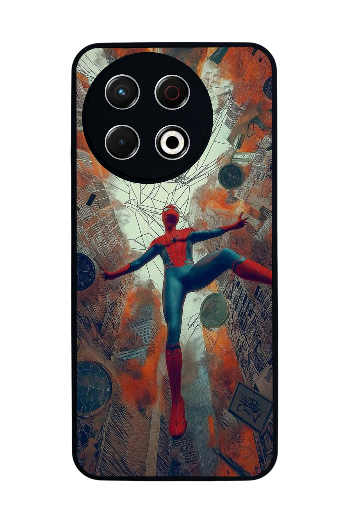Tecno Spark 30 Pro Uyumlu Spider Man ( Örümcek Adam ) Tasarımlı Glossy Premium Kılıf