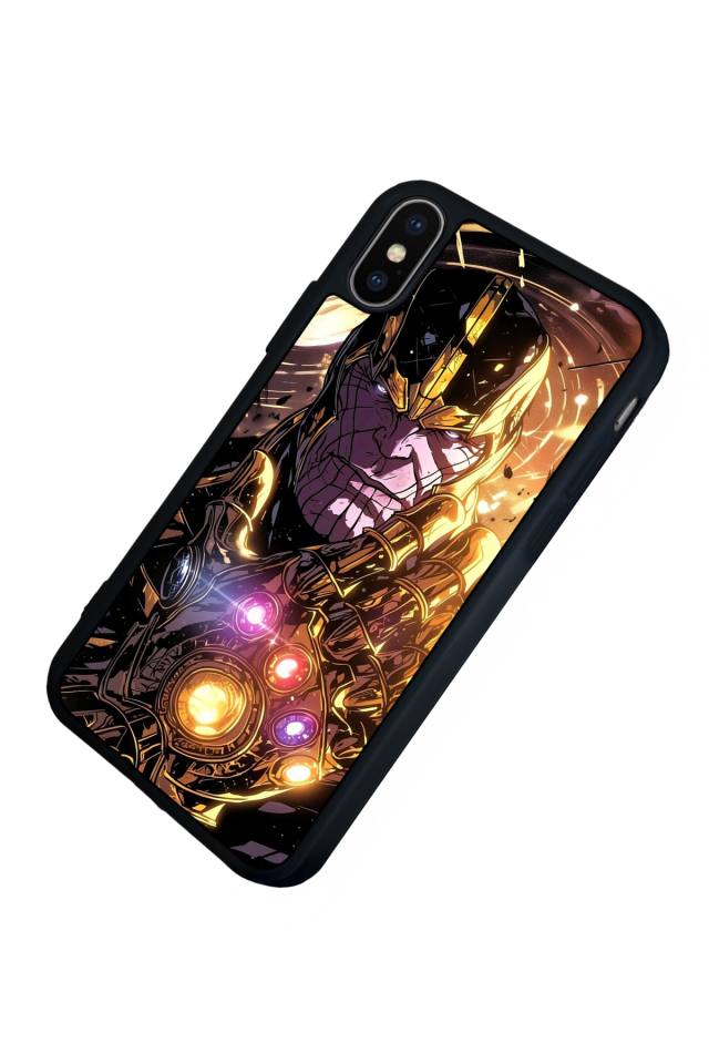 iPhone X/ XS Uyumlu Thanos Tasarımlı Glossy Premium Kılıf