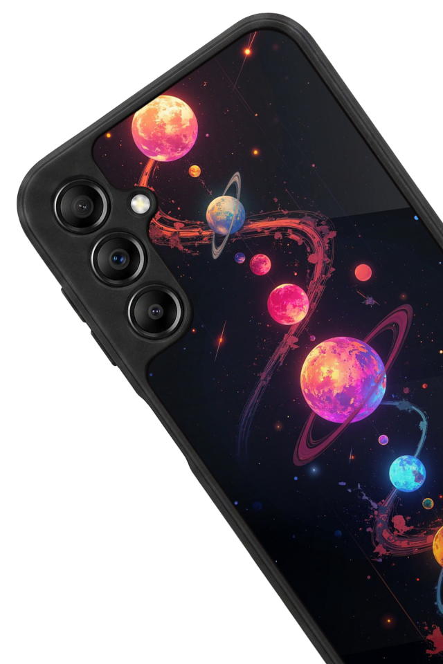 Samsung Galaxy A14 Uyumlu Uzay Tasarımlı Glossy Premium Kılıf