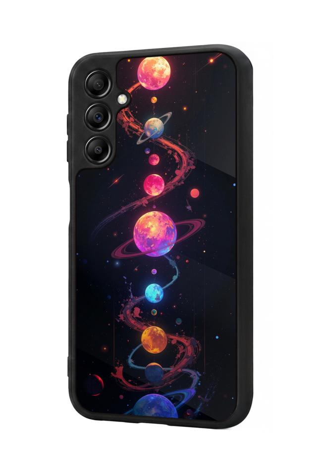 Samsung Galaxy A14 Uyumlu Uzay Tasarımlı Glossy Premium Kılıf