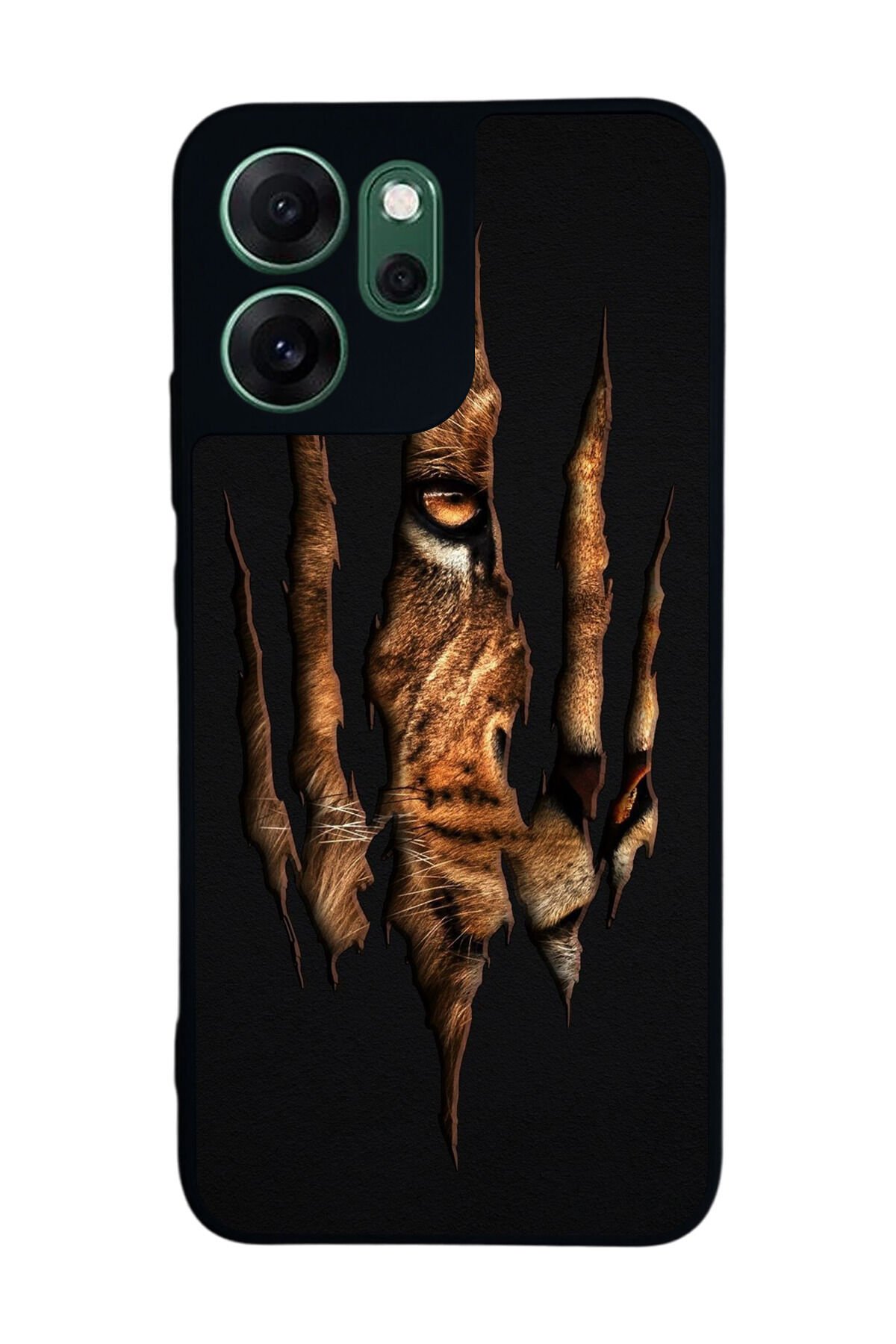 Oppo Reno 14F Uyumlu Aslan Tasarımlı Glossy Premium Kılıf