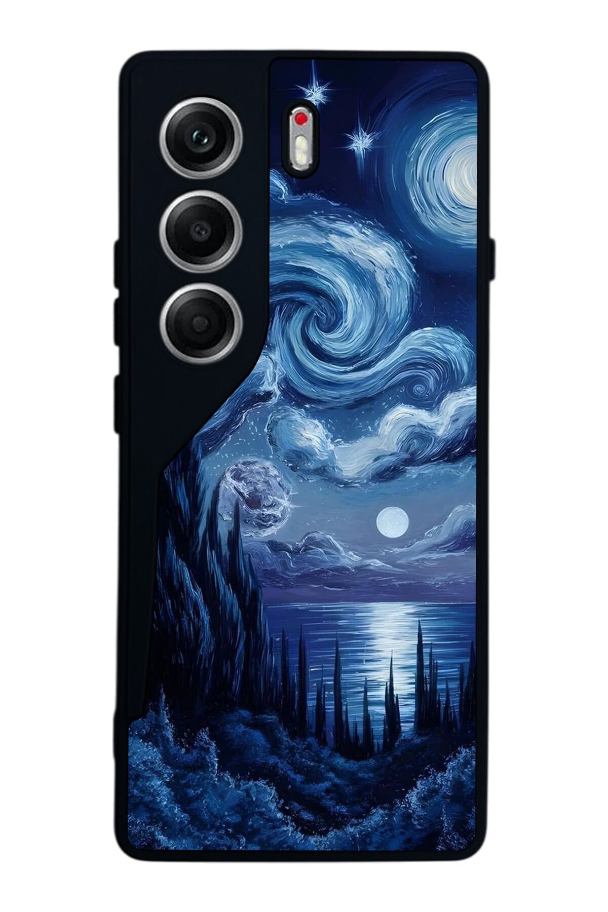 Tecno Camon 40 Uyumlu Ay Tasarımlı Glossy Premium Kılıf