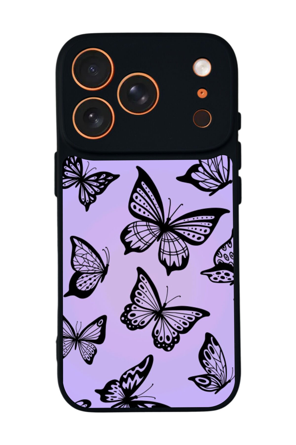 iPhone 17 Pro Max Uyumlu Kelebek Tasarımlı Glossy Premium Kılıf