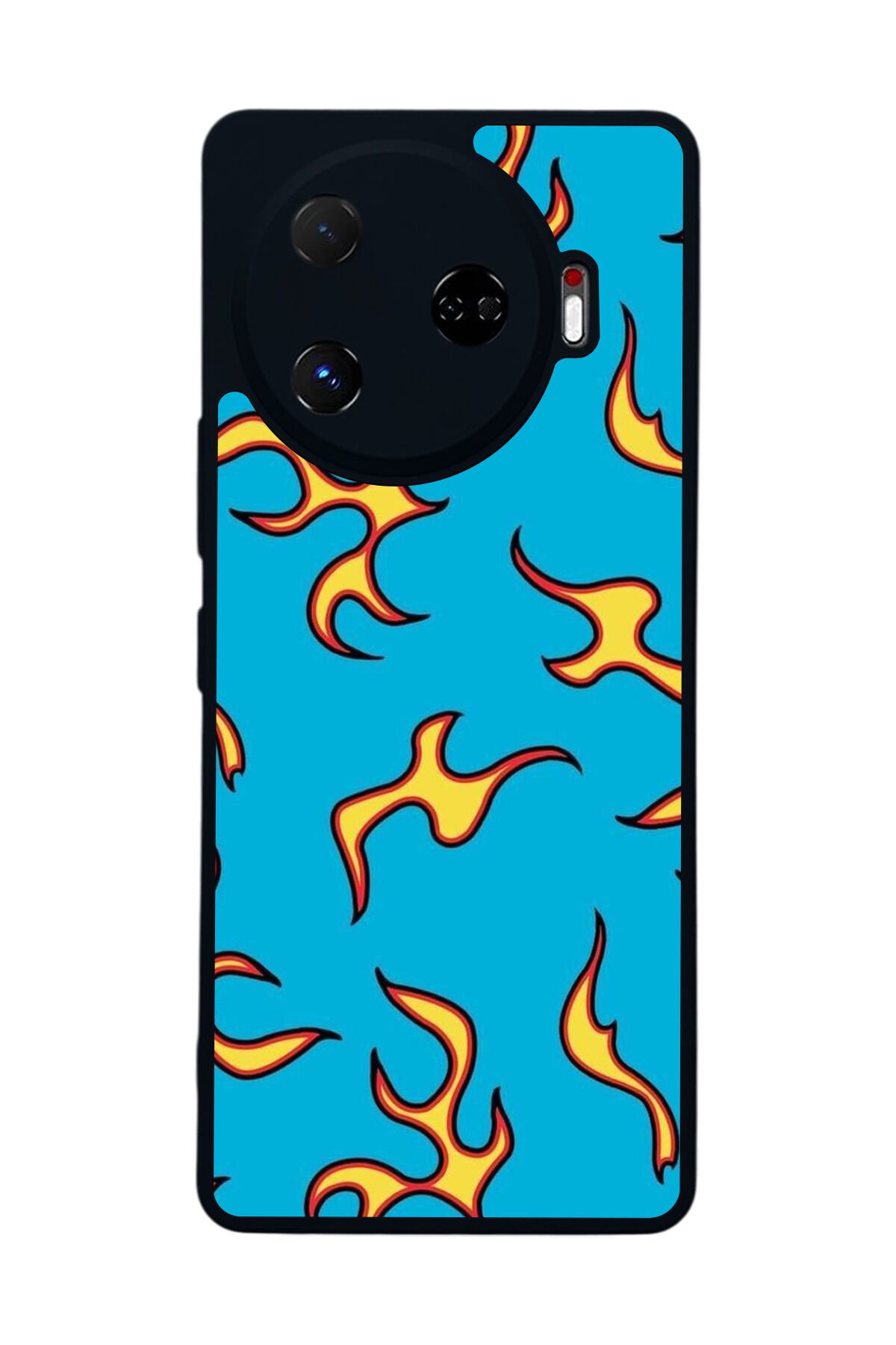Tecno Camon 30 Pro Uyumlu Retro Flame Patterns Tasarımlı Glossy Premium Kılıf