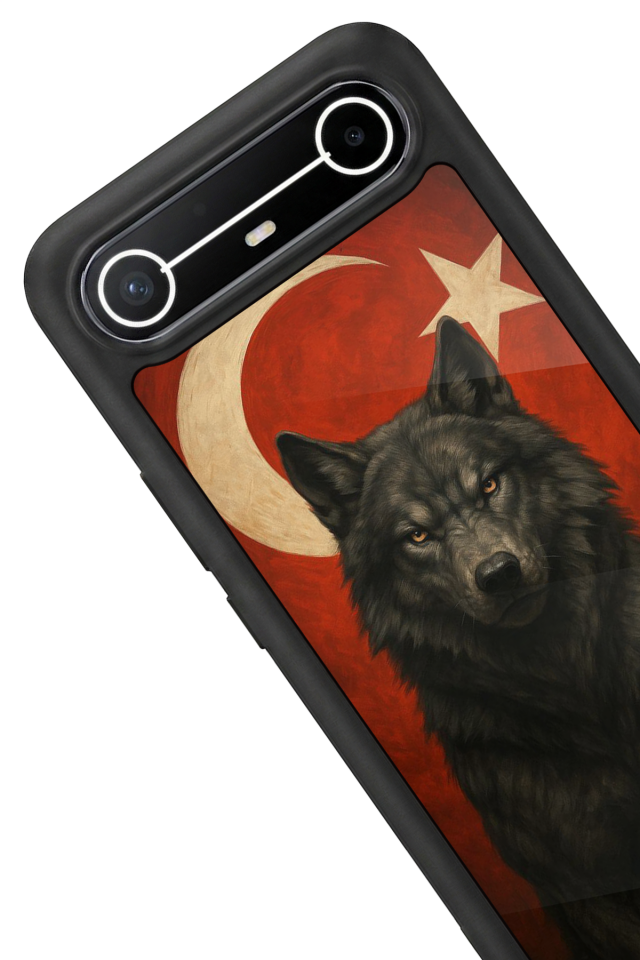 Tecno Spark Slim 5G Uyumlu Bozkurt Tasarımlı Glossy Premium Kılıf