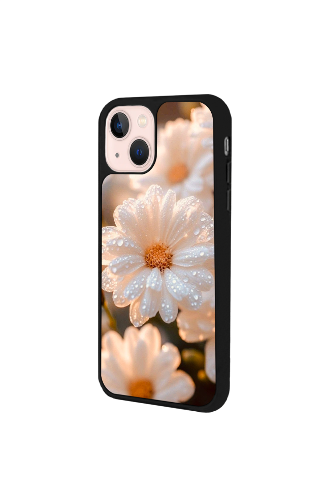iPhone 13 Mini Uyumlu Cicek Tasarımlı Glossy Premium Kılıf