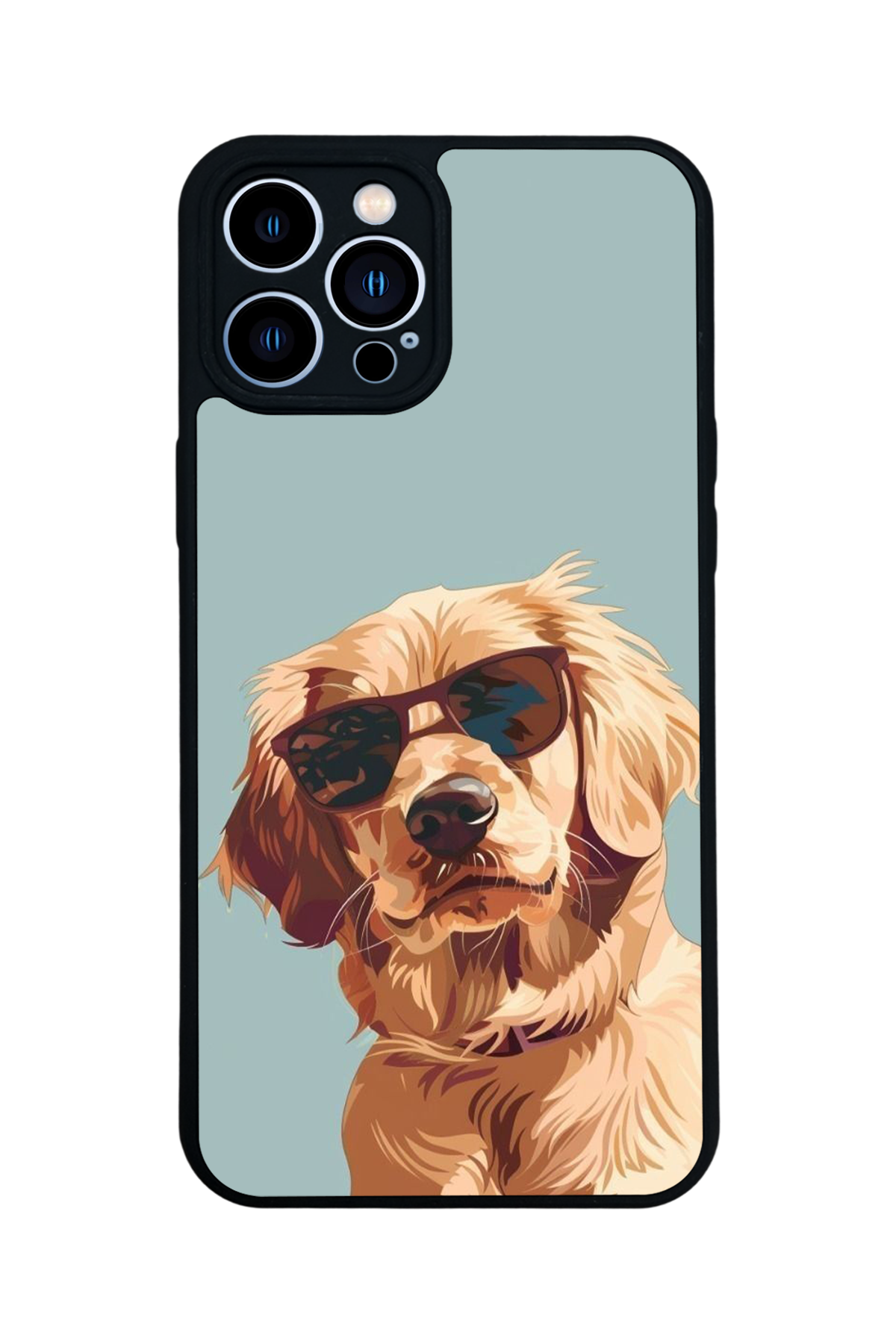 iPhone 13 Pro Max Uyumlu Golden Kopek Tasarımlı Glossy Premium Kılıf