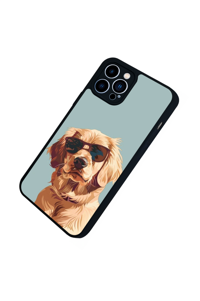 iPhone 13 Pro Max Uyumlu Golden Kopek Tasarımlı Glossy Premium Kılıf