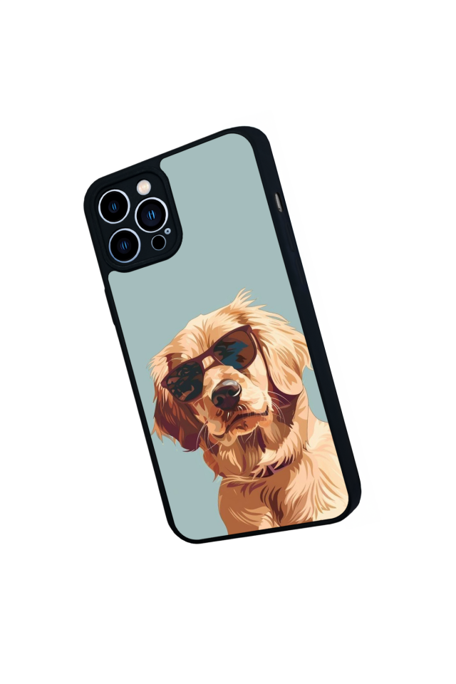 iPhone 13 Pro Max Uyumlu Golden Kopek Tasarımlı Glossy Premium Kılıf