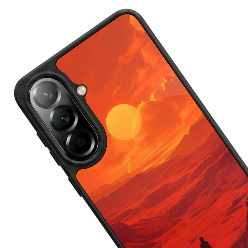 Samsung Galaxy A57 Uyumlu Güneş Tasarımlı Glossy Premium Kılıf