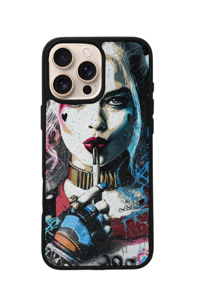 iPhone 15 Pro Uyumlu HarleyQueen Tasarımlı Glossy Premium Kılıf